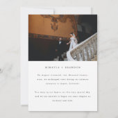 Modern "We Eloped!" 2-Photo Elegant Wedding Aankondiging (Achterkant)