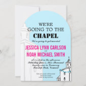  Modern We gaan naar de Chapel Wedding Kaart (Voorkant)