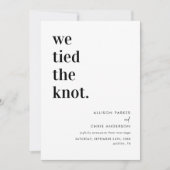 Modern we hebben de knoop doorgehakt kaart (Voorkant)