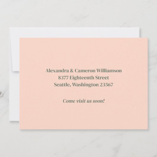 Modern we hebben een nieuw startpunt gemaakt, roze aankondiging (Achterkant)