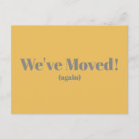 Modern We hebben New Home Moving Yellow Briefkaart