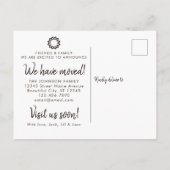 Modern We hebben Tropical Beach Sunset Moving verp Aankondigingskaart (Achterkant)