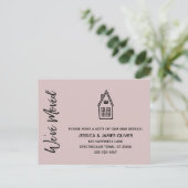 Modern We hebben verplaatst Little House Drawing P Briefkaart (Staand voorkant)