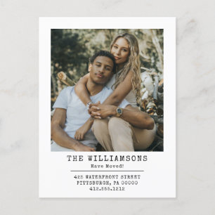 Modern we hebben wijziging van adresfoto's verplaa aankondigingskaart