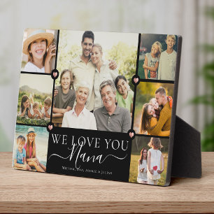 Modern we houden van je familie Nana Foto Collage Fotoplaat
