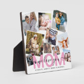 Modern 'We houden van je' Foto Collage Mam Fotoplaat (Voorkant)