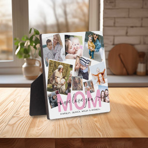 Modern 'We houden van je' Foto Collage Mam Fotoplaat