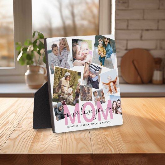 Modern 'We houden van je' Foto Collage Mam Fotoplaat