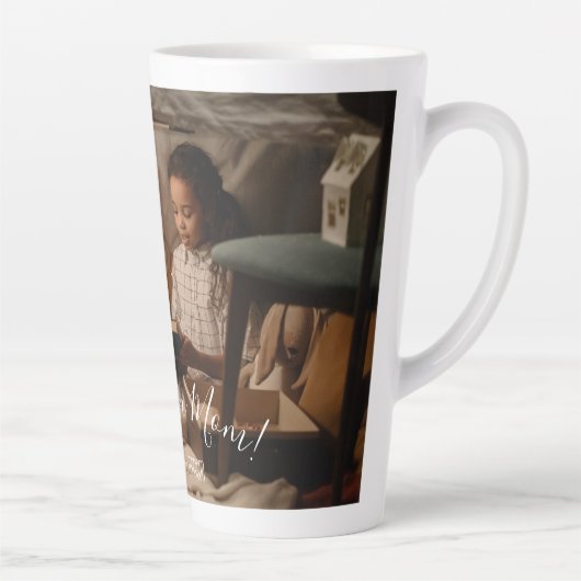 Modern We houden van je mama Foto Latte Mok (Rechts)