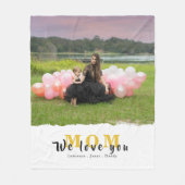 Modern We houden van je moeder Foto Collage moeder Fleece Deken (Voorkant)