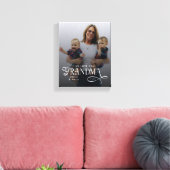 Modern We Love You Grandma Photo Personalized Canvas Afdruk (Insitu (Woonkamer))
