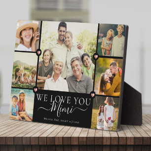 Modern We Love You MIMI familiefotocollage Plaquet Fotoplaat