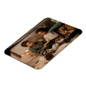 Modern We Love You Mom Photo Magnet (Côté Gauche)