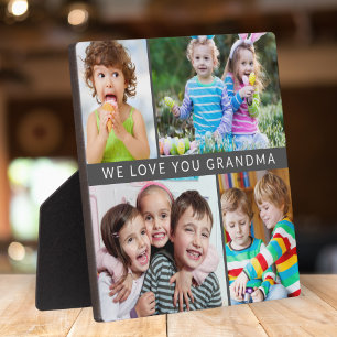 Modern We Love You Oma 4 Fotocollage Grijs Fotoplaat