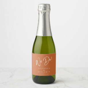 Modern we maken Elegant Aangepast bruiloft verbran Sparkling Wijnetiket