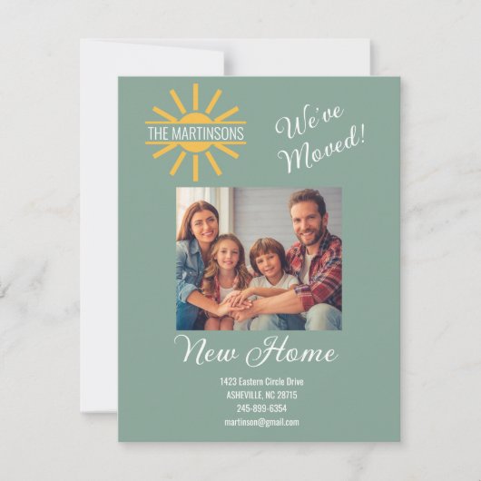 Modern We Zijn Verhuisd Nieuw Adres Foto  Aankondiging (Voorkant)