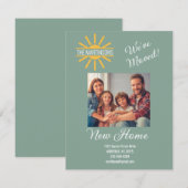 Modern We Zijn Verhuisd Nieuw Adres Foto  Aankondiging (Voorkant / Achterkant)