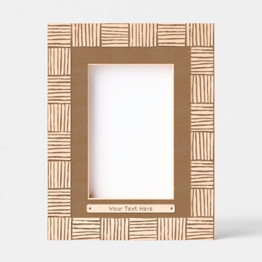 Modern Weave Pattern met tekst Gegraveerde Lijstjes (Voorkant)