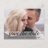 Modern weddenschap Elegant Script Save the Date Ph Briefkaart (Voorkant)
