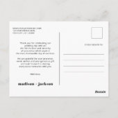 Modern Weddenschap Foto: Bedankt Sage Green Briefkaart (Achterkant)