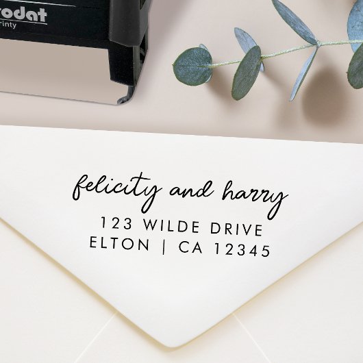 Modern Weddenschap | Manuscript met meerdere namen Zelfinktende Stempel