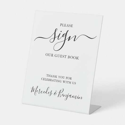 Modern Weddenschap op maat Reclamebord Met Voetstuk (Voorkant)