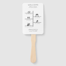 Modern Weddenschap Tijdschema Fotoprogramma Handwaaier