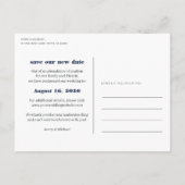 Modern Weddenschap Uitstel Foto slaat de datum op Aankondigingskaart (Achterkant)