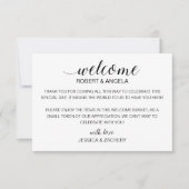 Modern Weddenschap Welkomstcadeau-tas met opnamen (Voorkant)