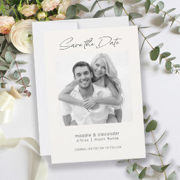 Modern Weddenschap Zwart witfilter Save The Date