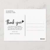 Modern Wedding 3 Foto Collage Dank je Briefkaart (Achterkant)