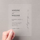 Modern Wedding Acrylic Elegant Invitation  (In situ (ordinateur de poche))