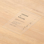 Modern Wedding Acrylic Elegant Invitation  (Poser)