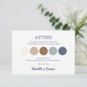 Modern Wedding Attire Dress Code Enclosure Card (Staand voorkant)