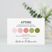 Modern Wedding Attire Dress Code Enclosure Card (Staand voorkant)