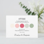 Modern Wedding Attire Dress Code Enclosure Card (Staand voorkant)