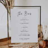 Modern Wedding Bar Menu Sign Sjabloon Poster