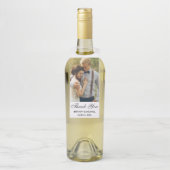 Modern Wedding Bedankt Foto Flessenhanger (Op fles)