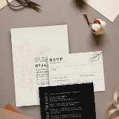 Modern Wedding Black Details Enclosure Kaart