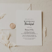 Modern Wedding Breakfast Kaart
