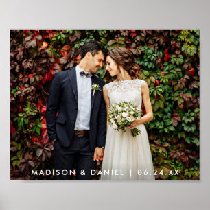 Modern Wedding Bride en Groom Foto Poster