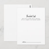 Modern Wedding Bucket List Kaarten (Voorkant / Achterkant)