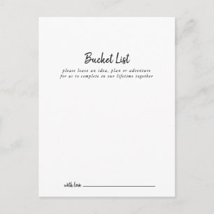Modern Wedding Bucket List Kaarten