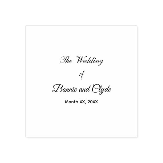 Modern Wedding Ceremony Decorative Rubber Stamp Rubberstempel (Afrduk)