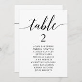 Modern Wedding Dinner Guest Setting Grafiek Kaart (Voorkant / Achterkant)