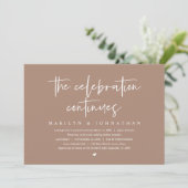Modern Wedding Elopement het feest gaat verder Kaart (Staand voorkant)