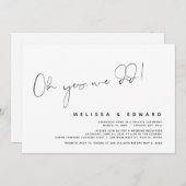 Modern Wedding Elopement, Oh ja, dat deden we... Kaart (Voorkant / Achterkant)