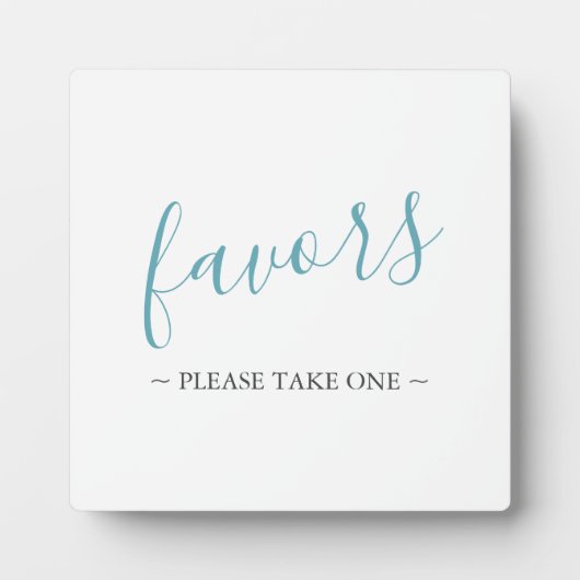 Modern Wedding Favors Sign Fotoplaat (Voorkant)