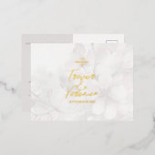 Modern Wedding Folie Invitation Briefkaart (Voorkant / Achterkant)