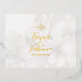 Modern Wedding Folie Invitation Briefkaart (Voorkant)